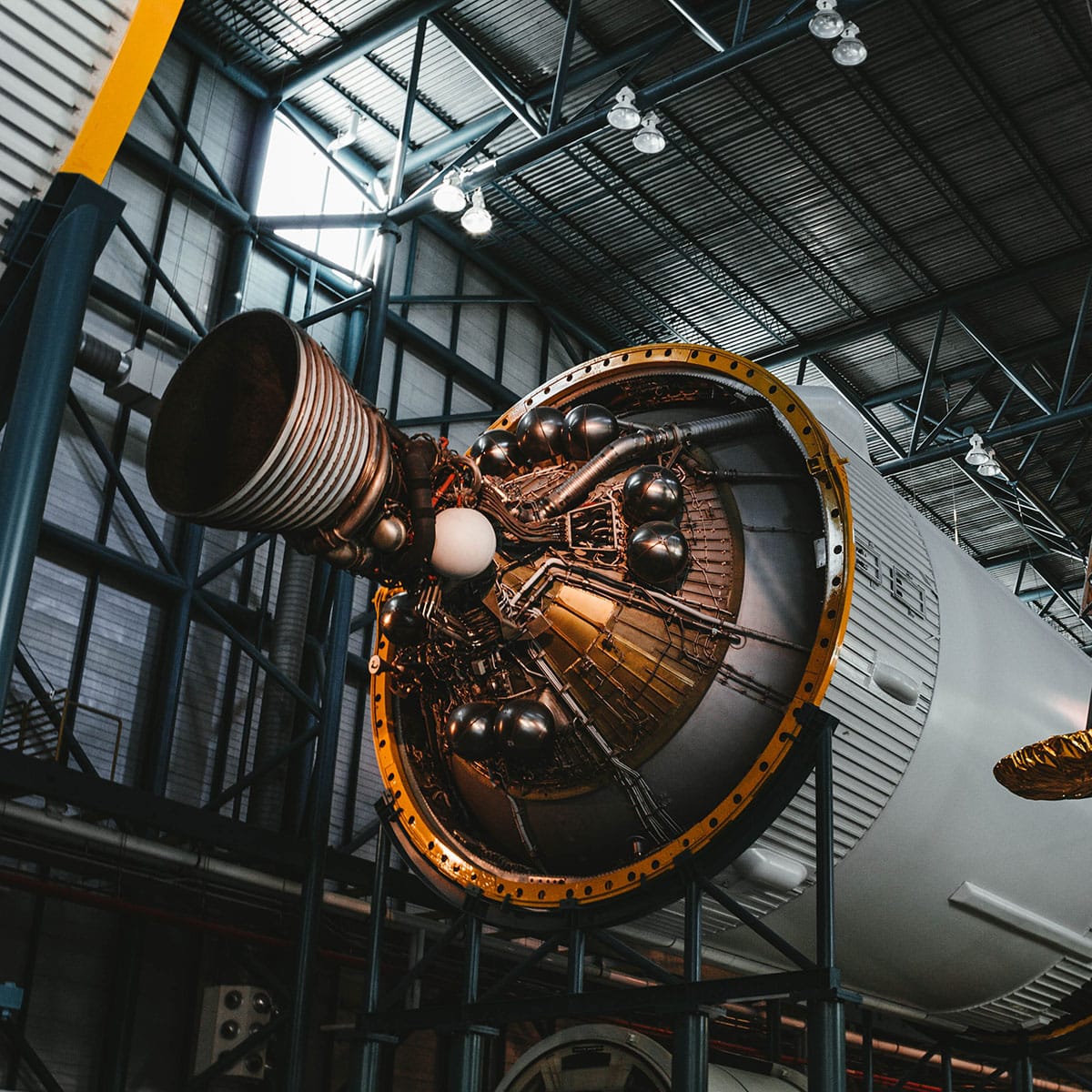 Detailed image of a space rocket engine